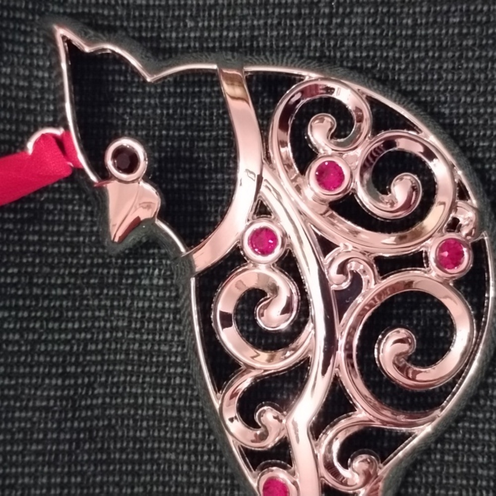 Lenox Silver Plated Cardinal Ornament with Red Crystal Accents NEW - Picture 5 of 9